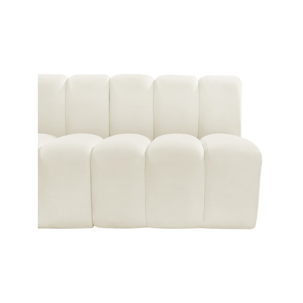 Arc Cream Velvet Modular Sofa. Picture 8