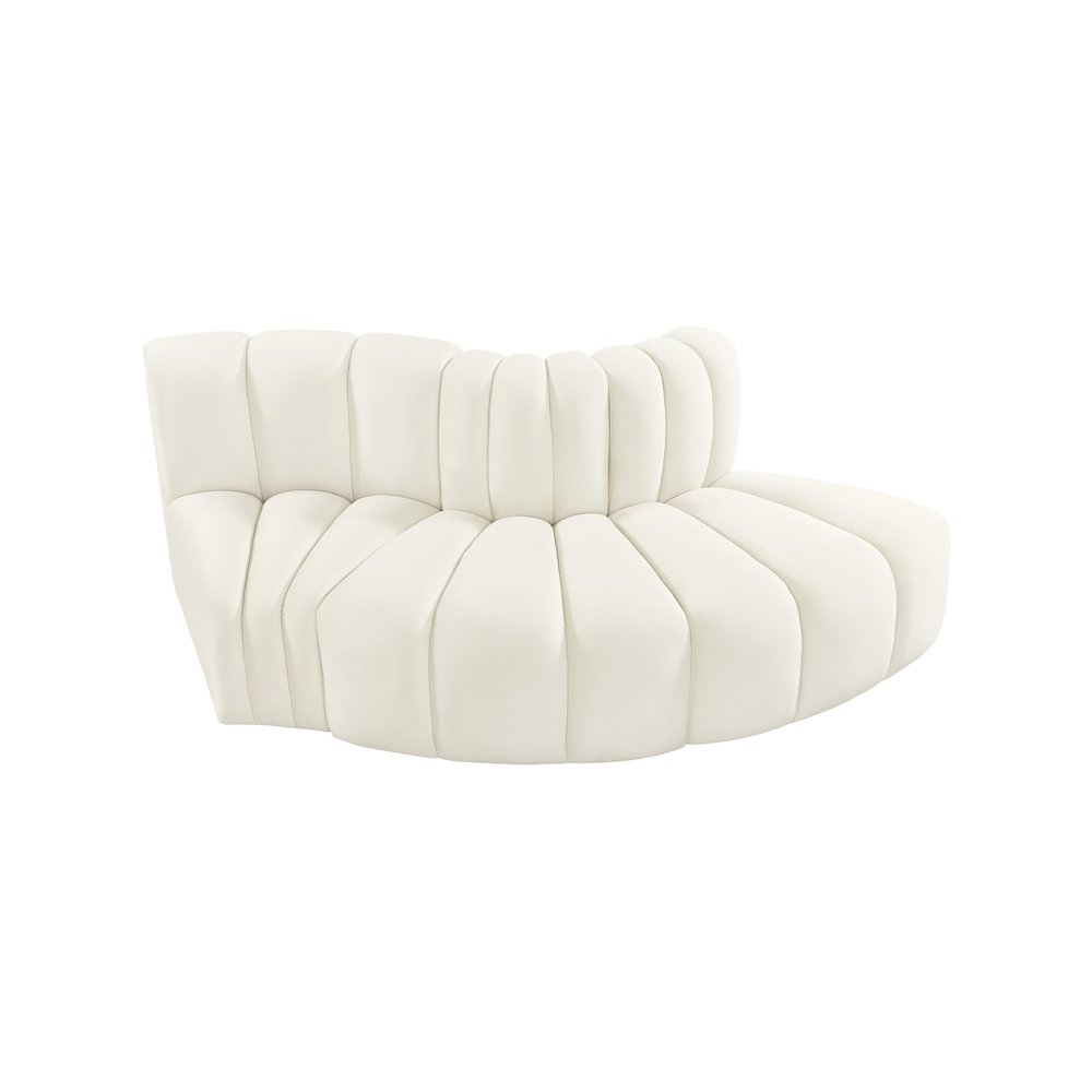 Arc Cream Velvet Modular Sofa. Picture 4