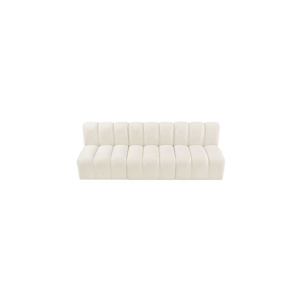 Arc Cream Velvet Modular Sofa. Picture 4