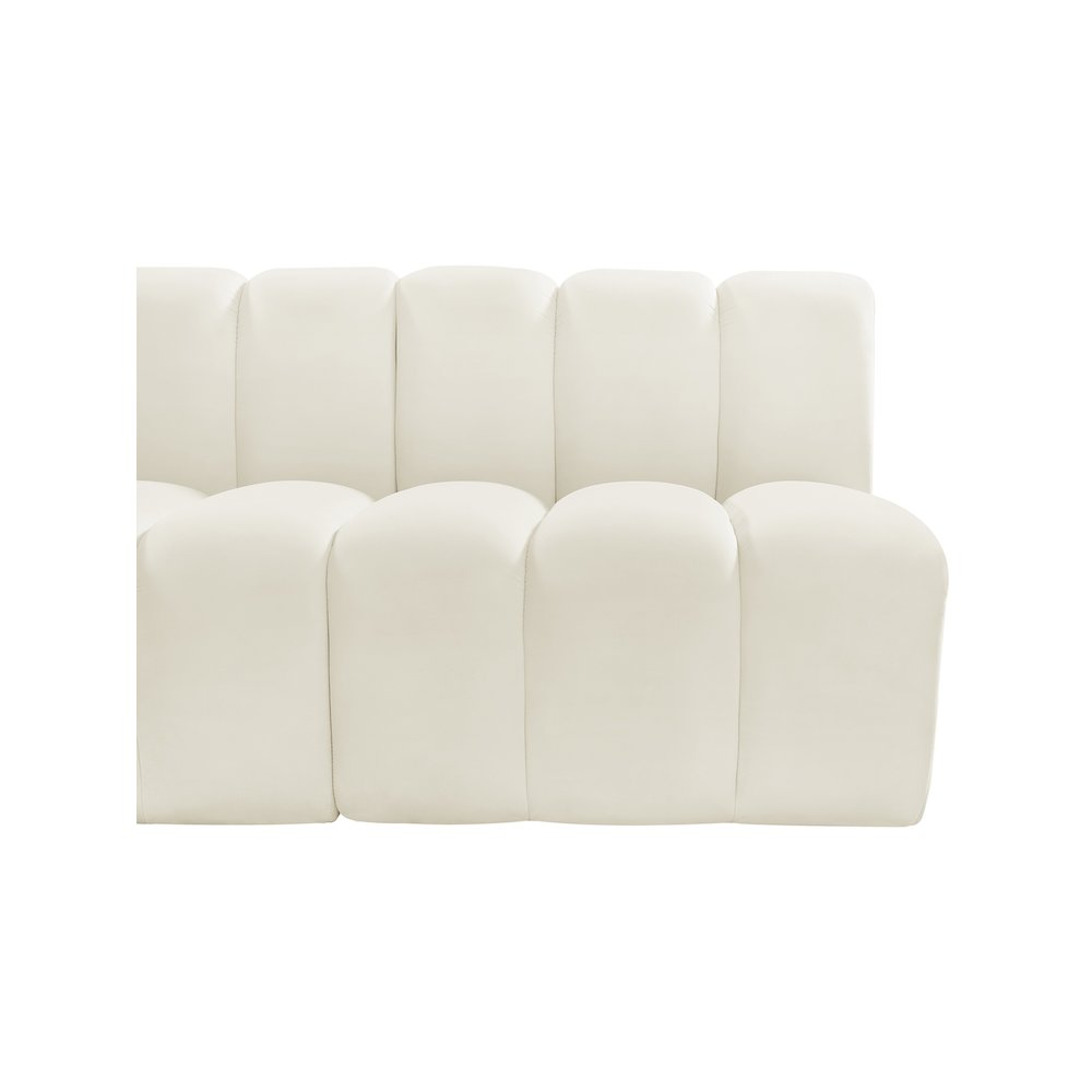 Arc Cream Velvet Modular Sofa. Picture 6
