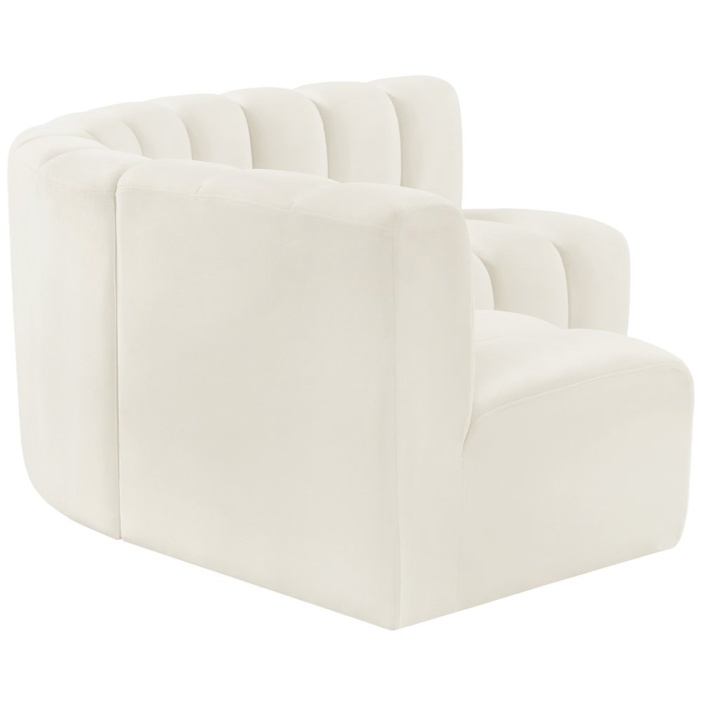 Arc Cream Velvet Modular Sofa. Picture 7