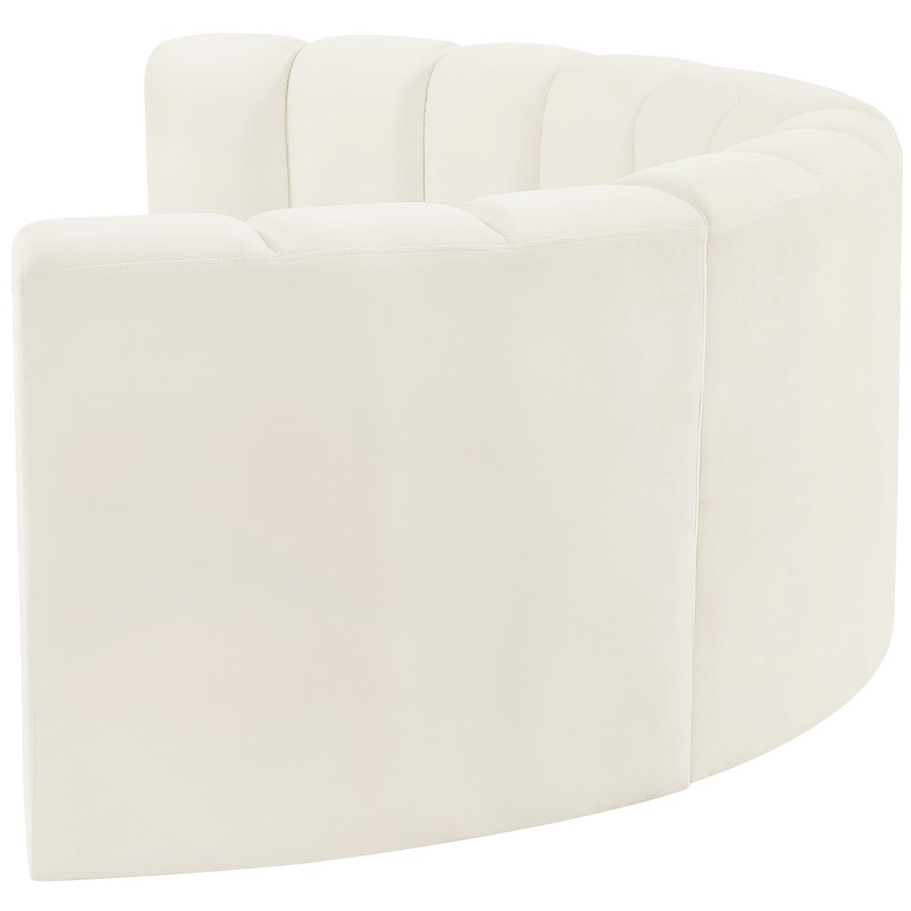 Arc Cream Velvet Modular Sofa. Picture 7