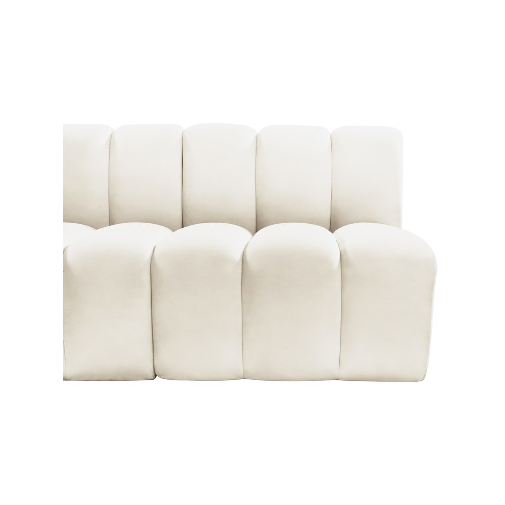 Arc Cream Velvet Modular Sofa. Picture 8