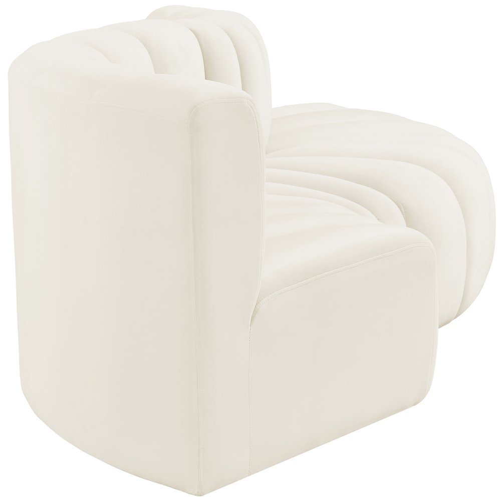 Arc Cream Velvet Modular Sofa. Picture 7