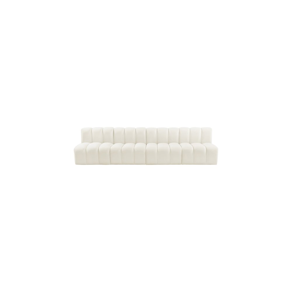 Arc Cream Velvet Modular Sofa. Picture 5