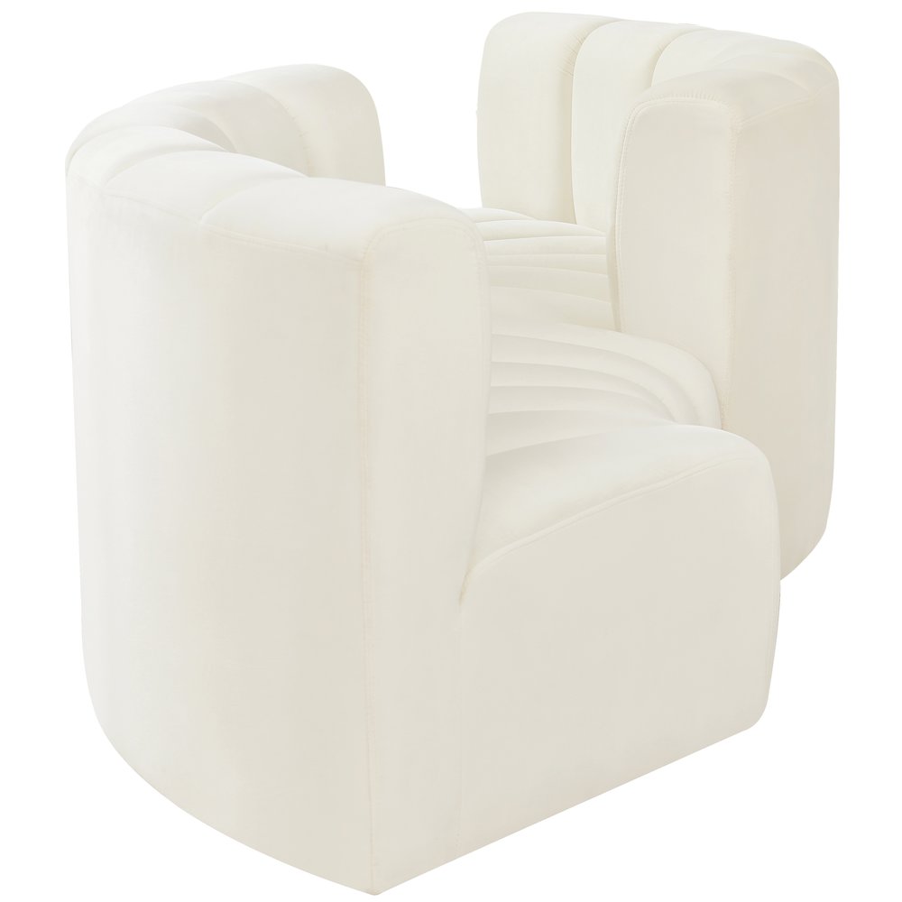 Arc Cream Velvet Modular Sofa. Picture 5