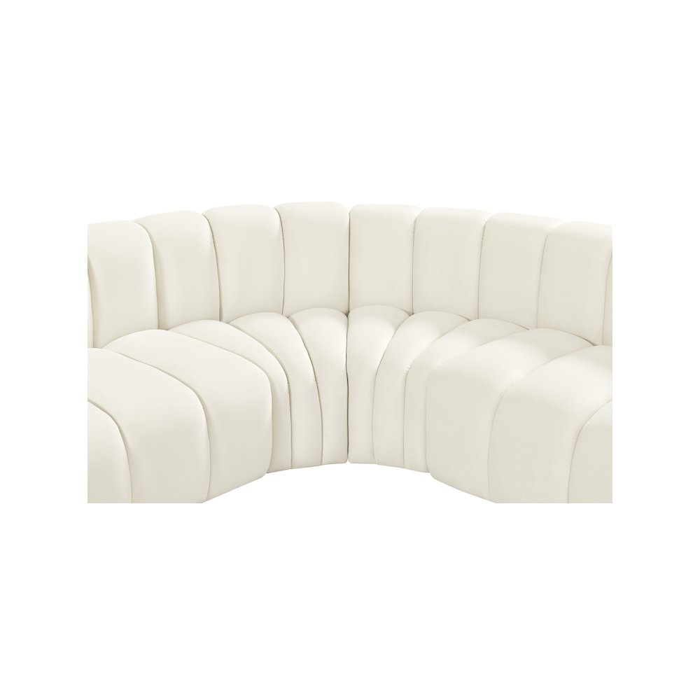 Arc Cream Velvet Modular Sofa. Picture 10