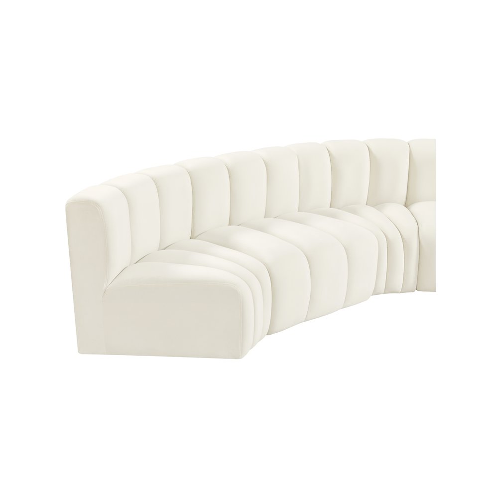 Arc Cream Velvet Modular Sofa. Picture 12