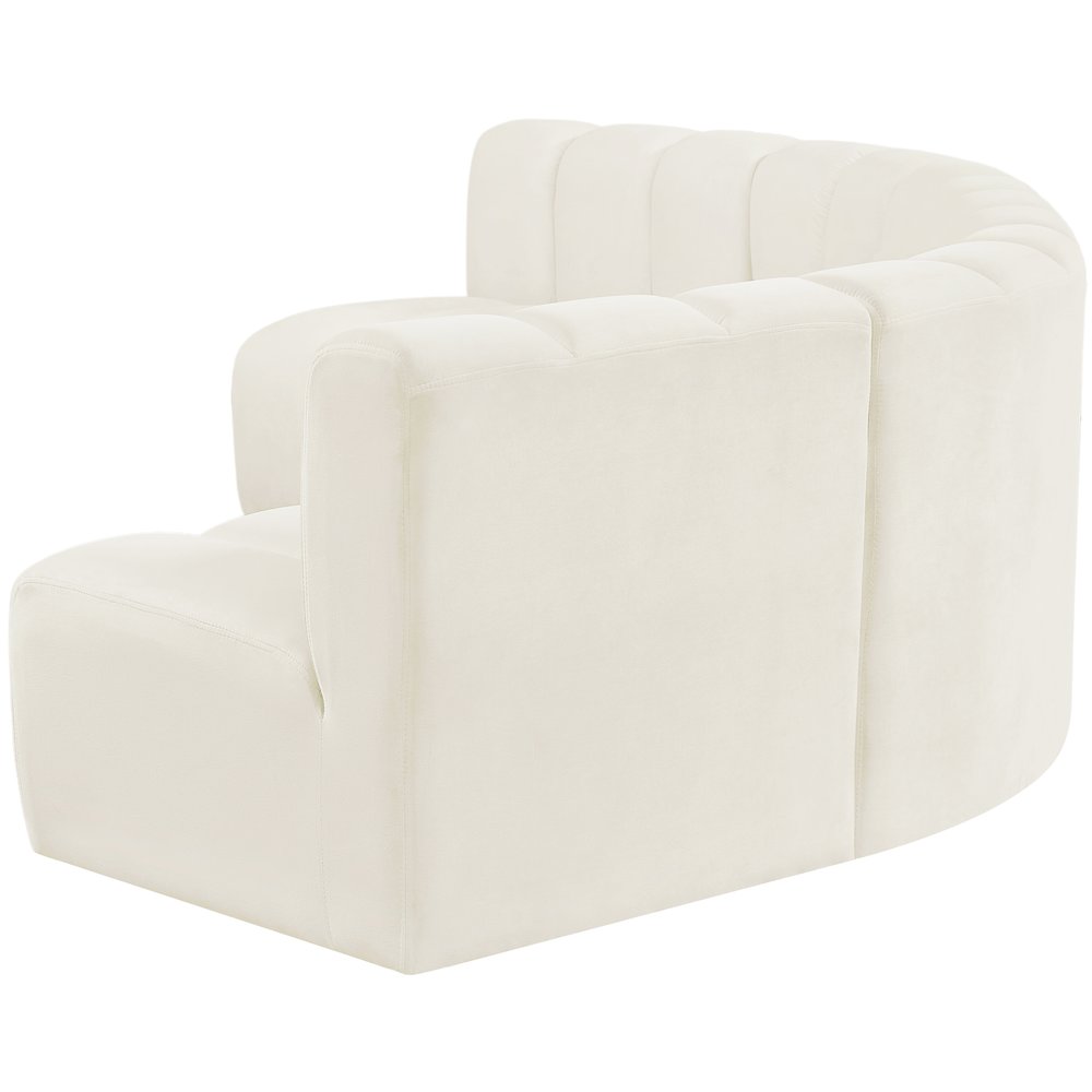 Arc Cream Velvet Modular Sofa. Picture 7