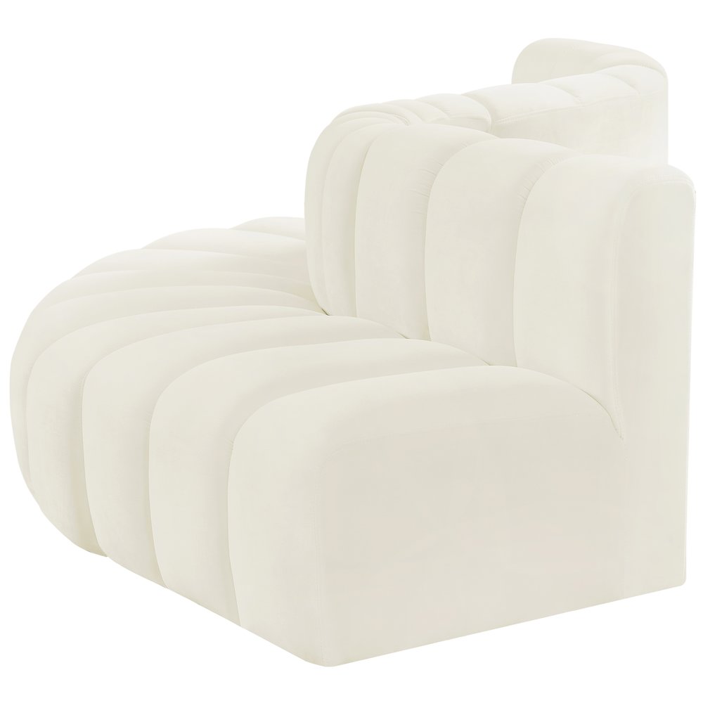 Arc Cream Velvet Modular Sofa. Picture 7