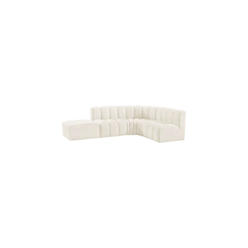 Arc Cream Velvet Modular Sofa. Picture 10