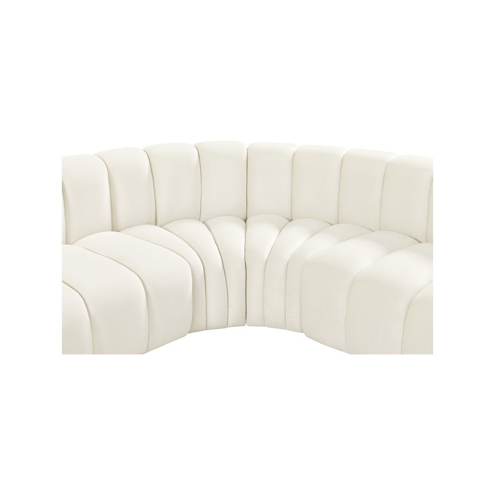 Arc Cream Velvet Modular Sofa. Picture 15