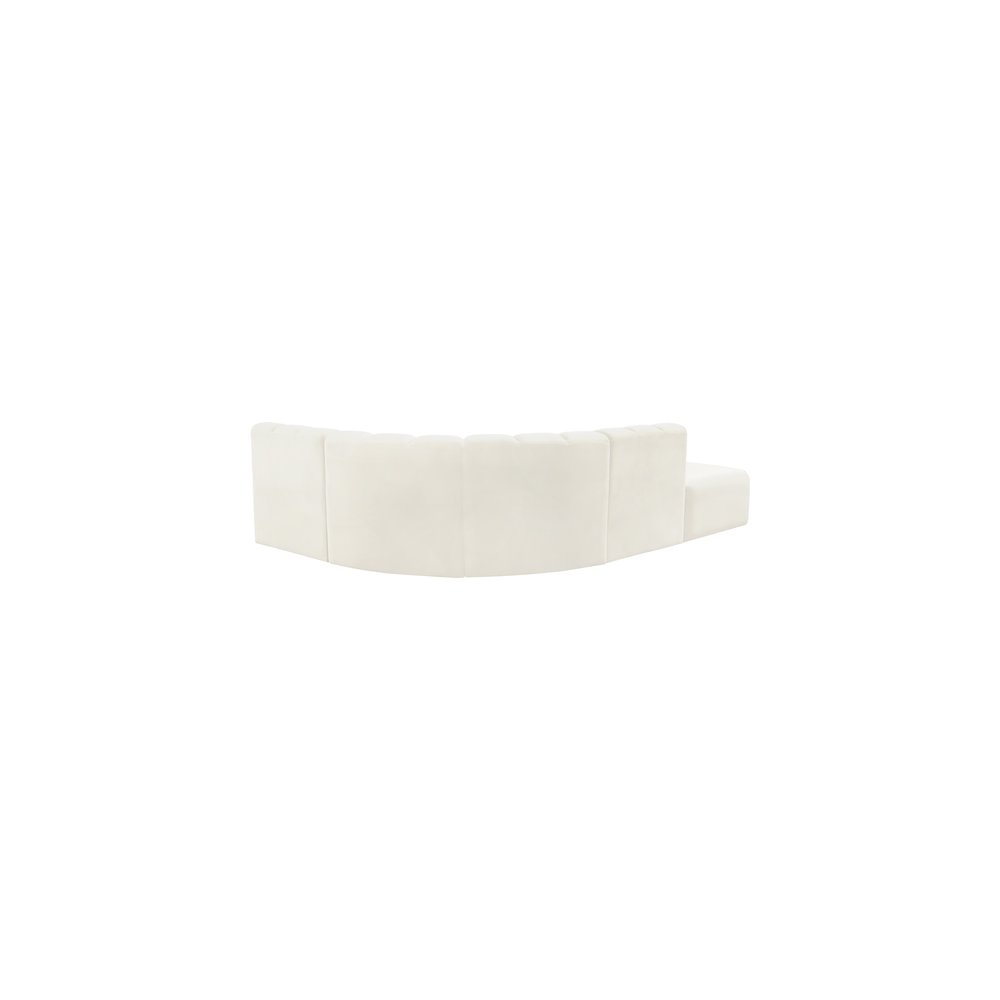 Arc Cream Velvet Modular Sofa. Picture 5