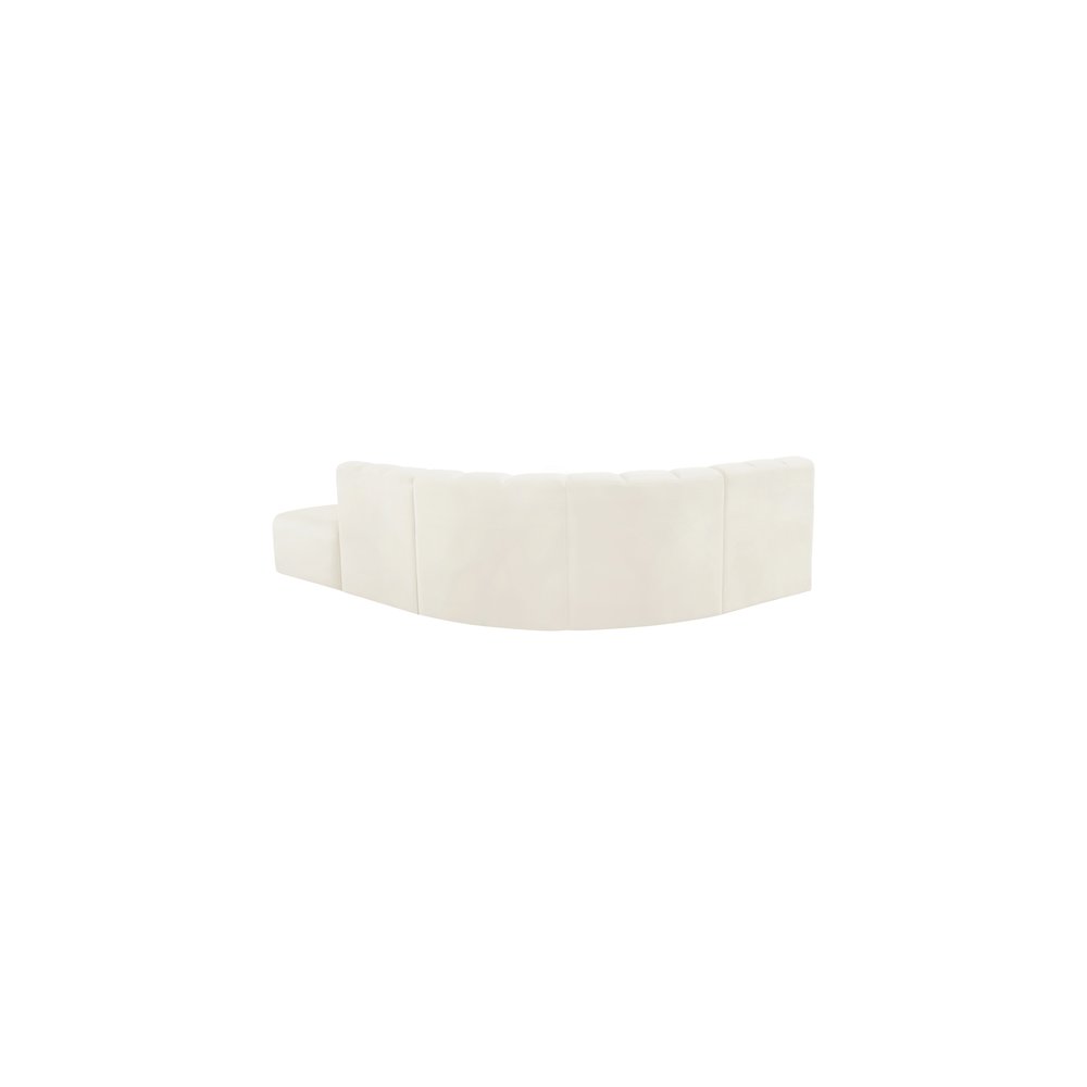 Arc Cream Velvet Modular Sofa. Picture 6
