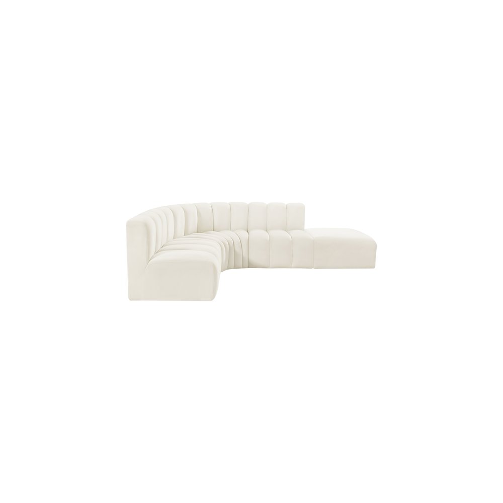 Arc Cream Velvet Modular Sofa. Picture 9