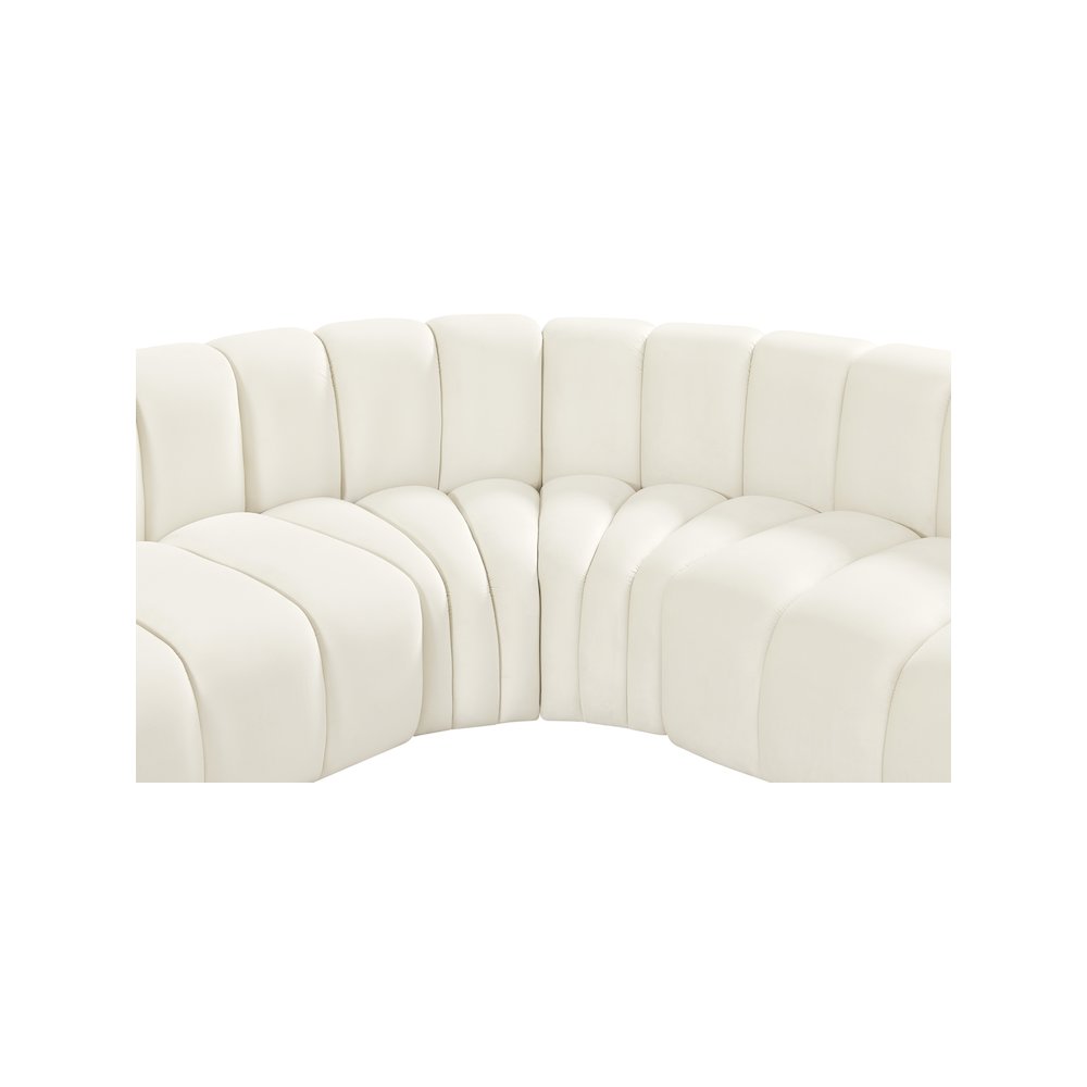 Arc Cream Velvet Modular Sofa. Picture 10