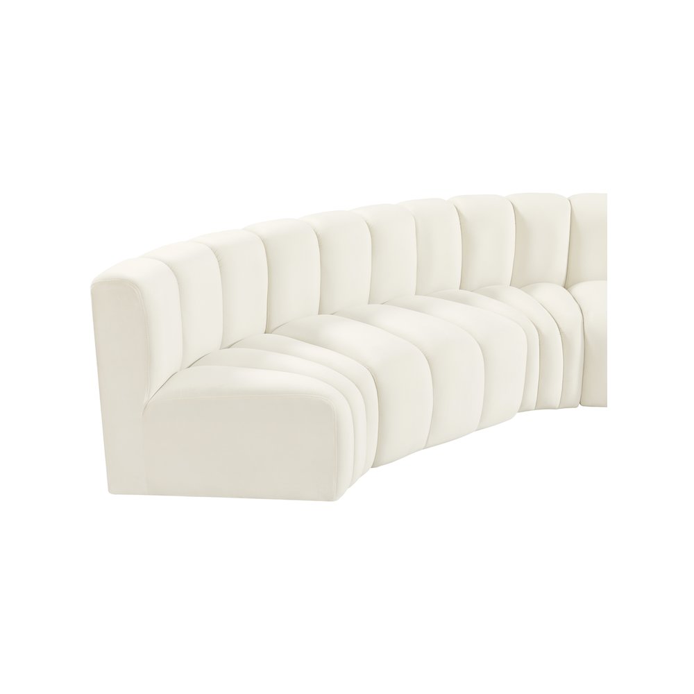 Arc Cream Velvet Modular Sofa. Picture 12