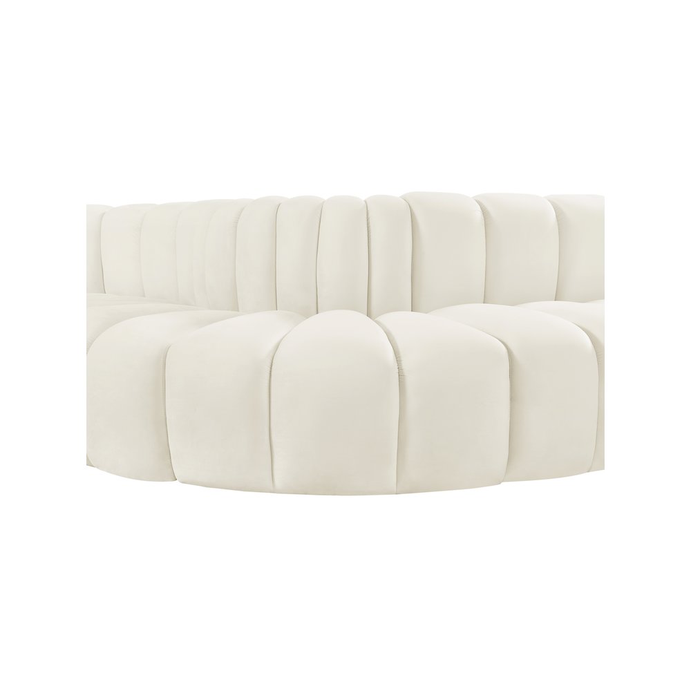 Arc Cream Velvet Modular Sofa. Picture 13