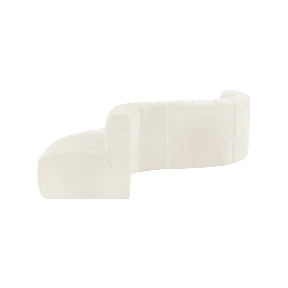 Arc Cream Velvet Modular Sofa. Picture 8