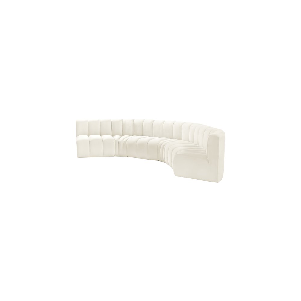 Arc Cream Velvet Modular Sofa. Picture 6