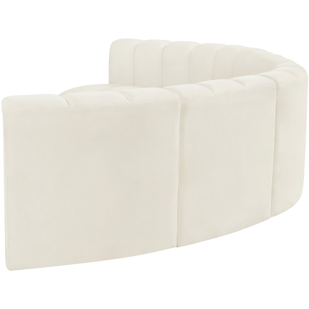 Arc Cream Velvet Modular Sofa. Picture 7