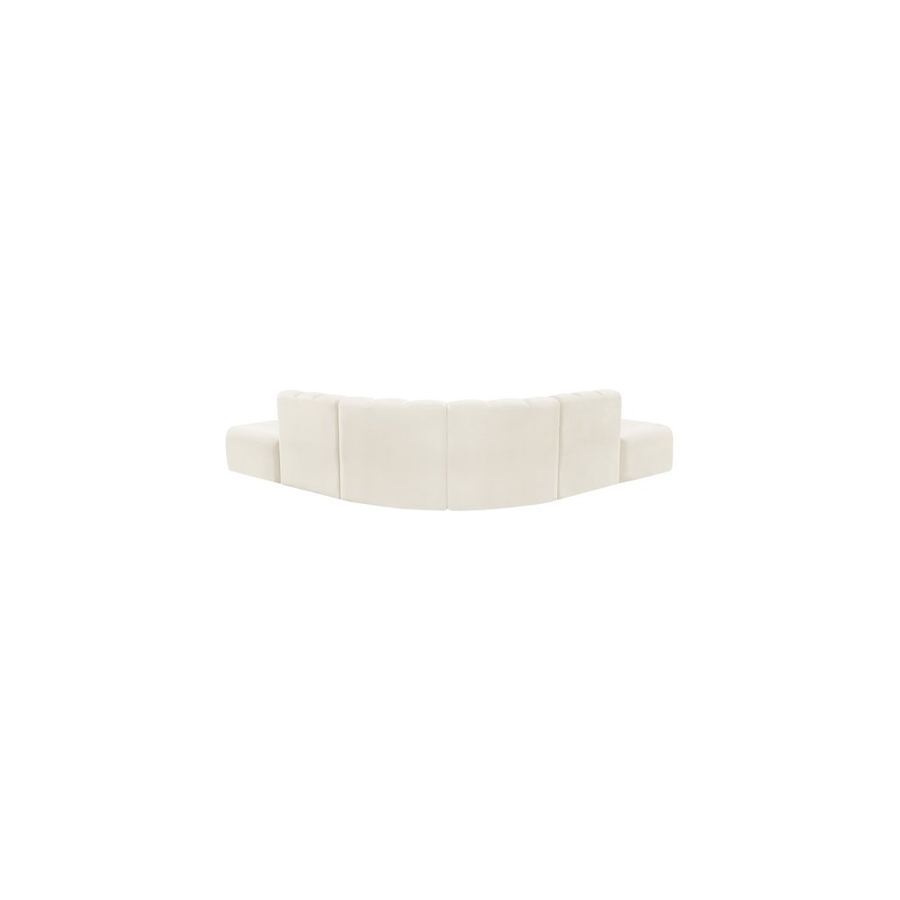 Arc Cream Velvet Modular Sofa. Picture 3