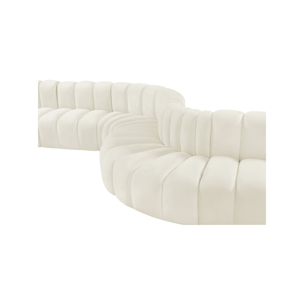 Arc Cream Velvet Modular Sofa. Picture 14