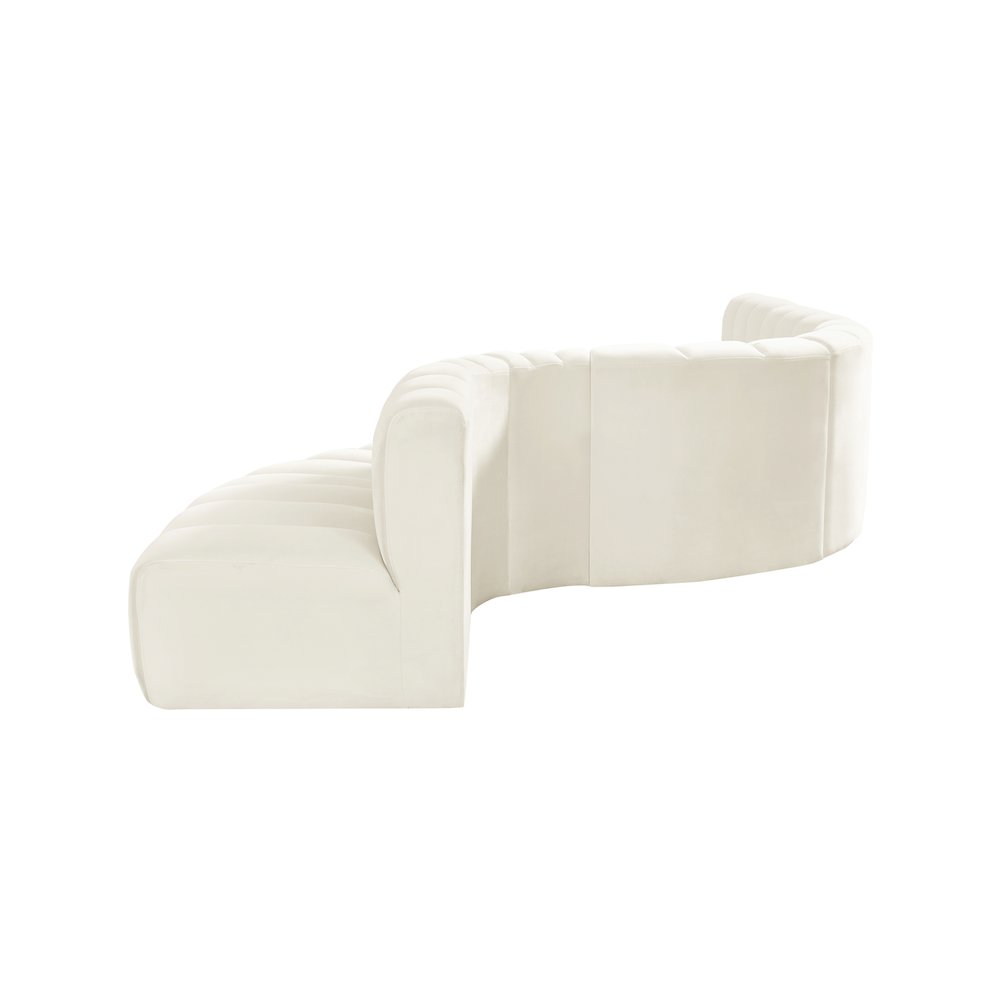 Arc Cream Velvet Modular Sofa. Picture 8