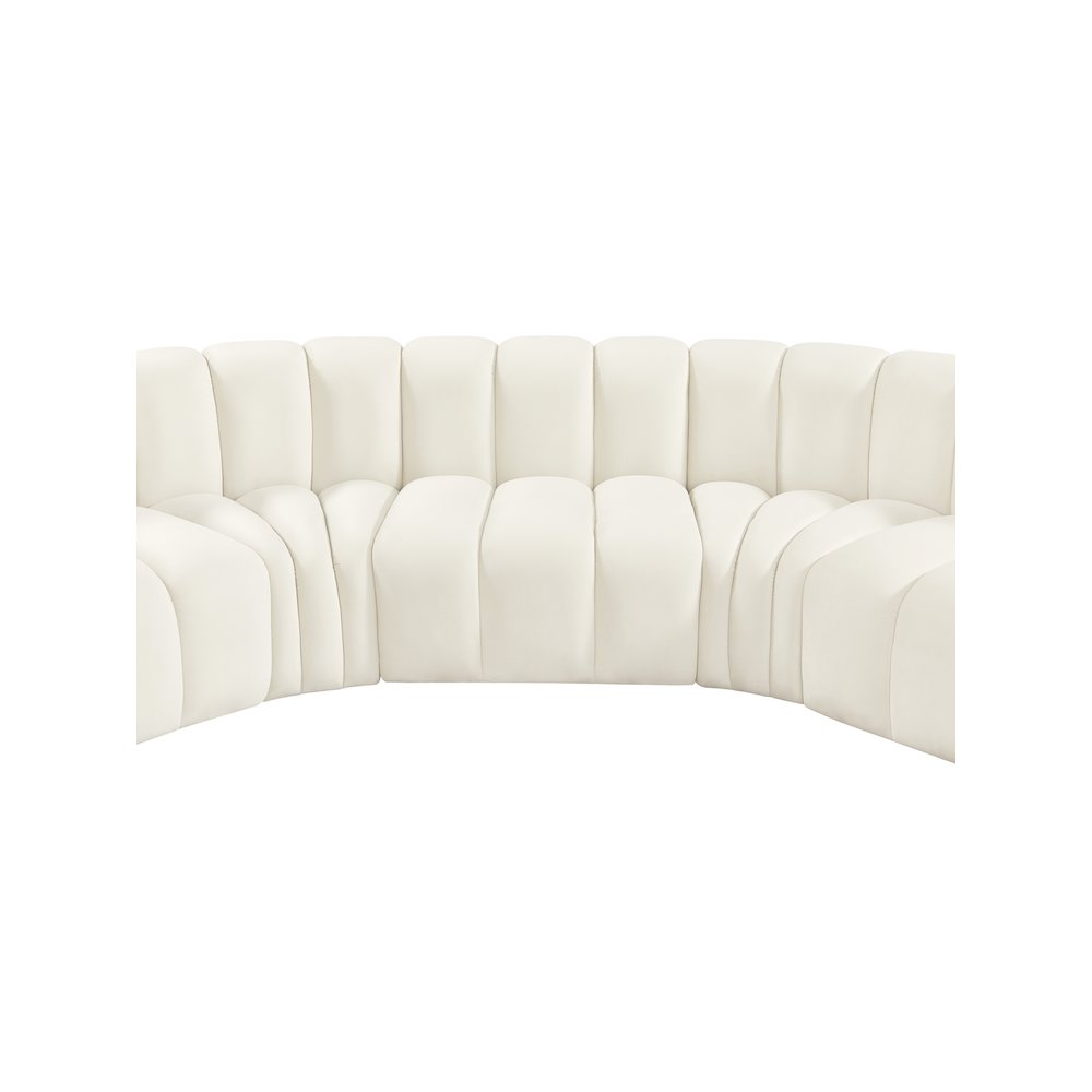 Arc Cream Velvet Modular Sofa. Picture 13