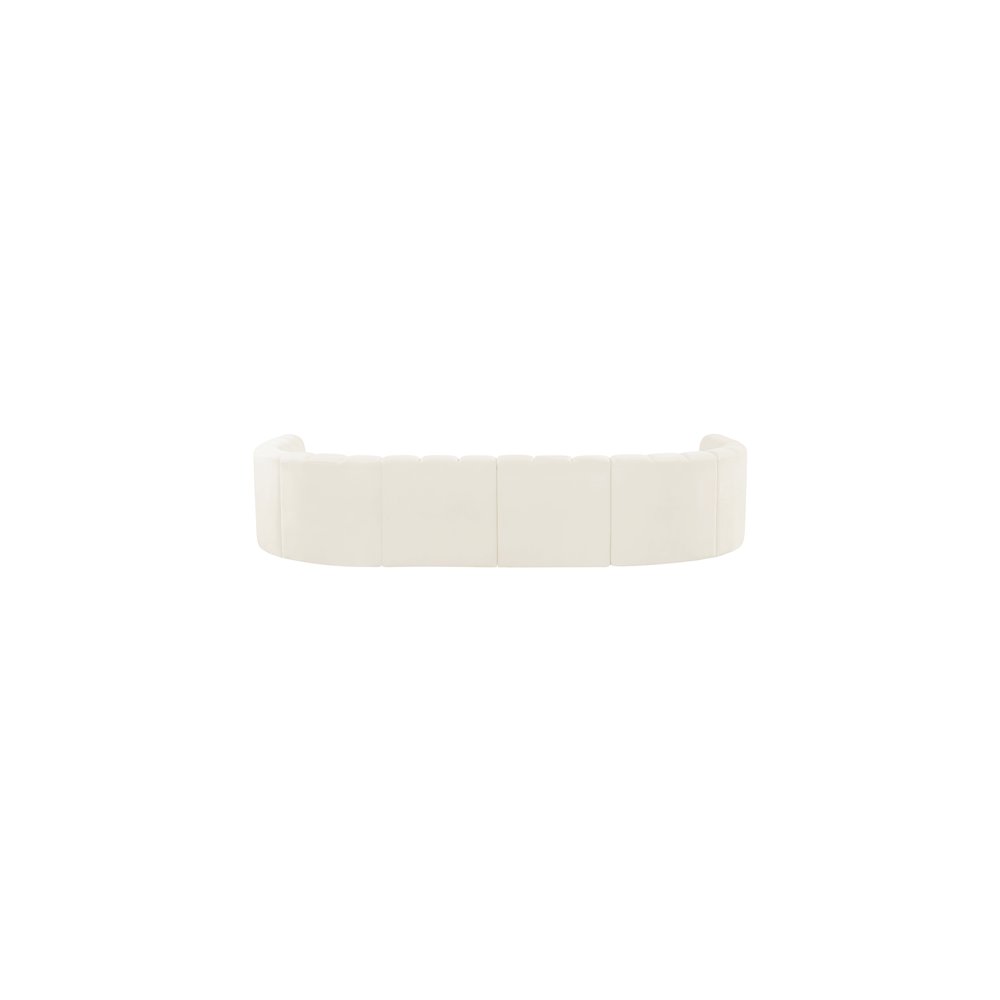 Arc Cream Velvet Modular Sofa. Picture 3