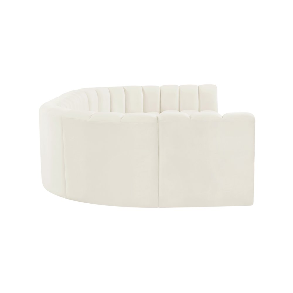 Arc Cream Velvet Modular Sofa. Picture 7