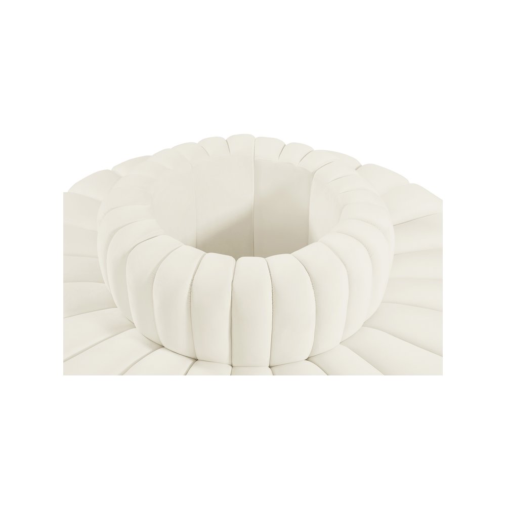 Arc Cream Velvet Modular Sofa. Picture 5