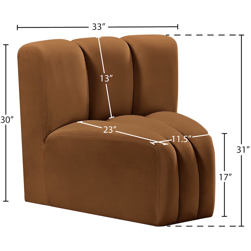 Arc Saddle Velvet Curved Corner. Picture 8