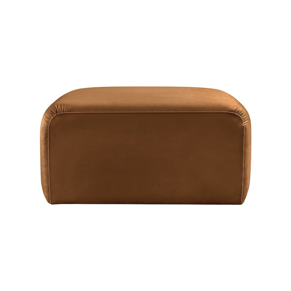 Arc Saddle Velvet Ottoman. Picture 3