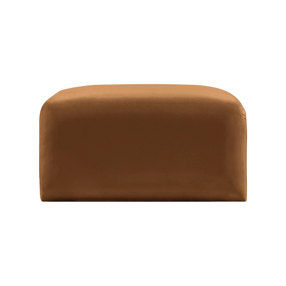 Arc Saddle Velvet Ottoman. Picture 4