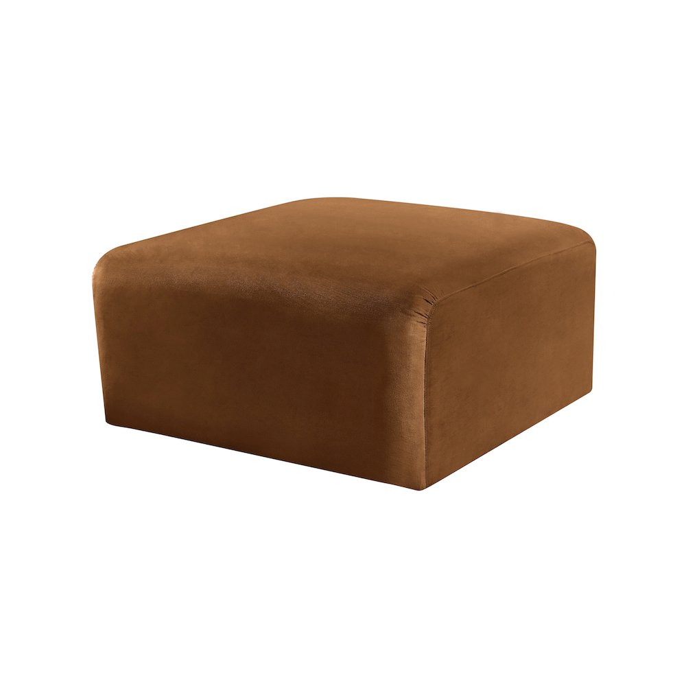 Arc Saddle Velvet Ottoman. Picture 5