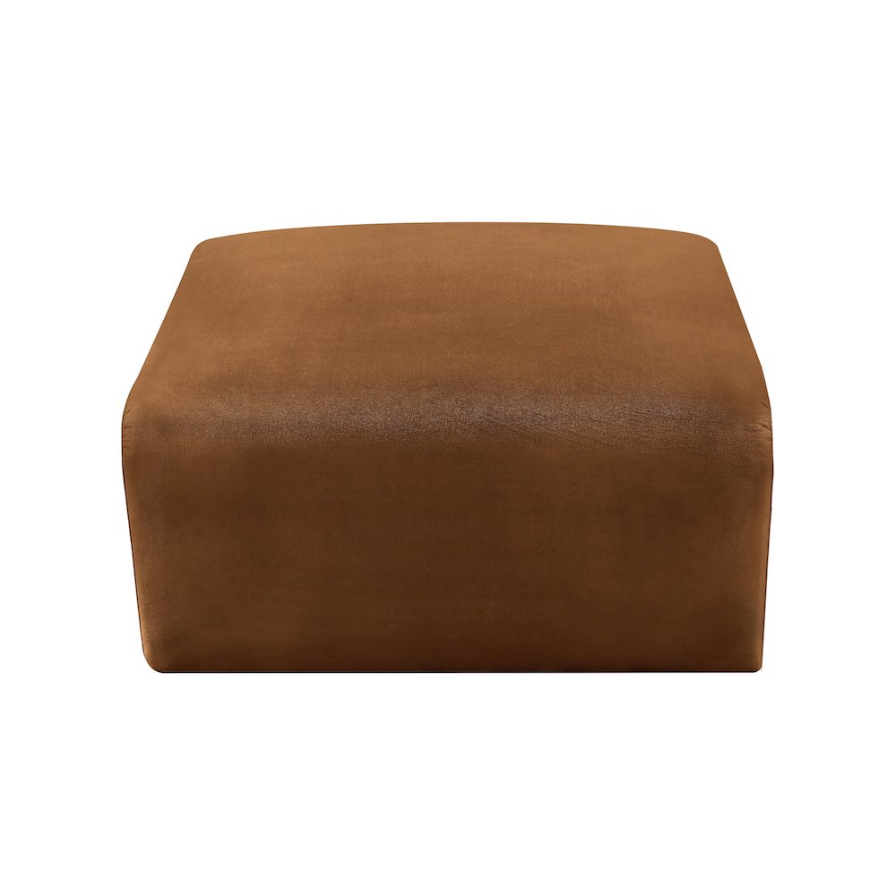 Arc Saddle Velvet Ottoman. Picture 6