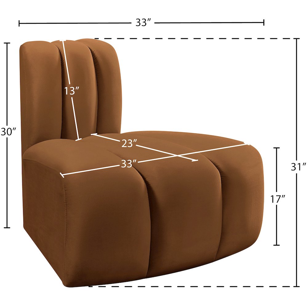 Arc Saddle Velvet Reverse Corner. Picture 8