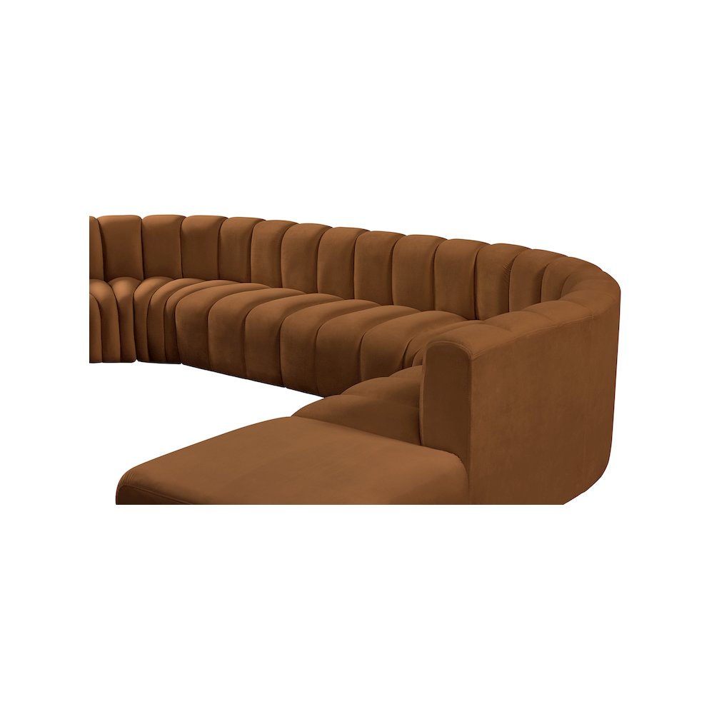 Arc Saddle Velvet Modular Sofa. Picture 10