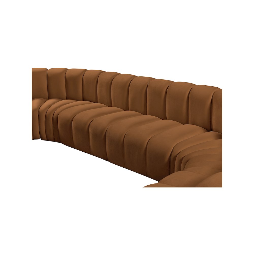 Arc Saddle Velvet Modular Sofa. Picture 13