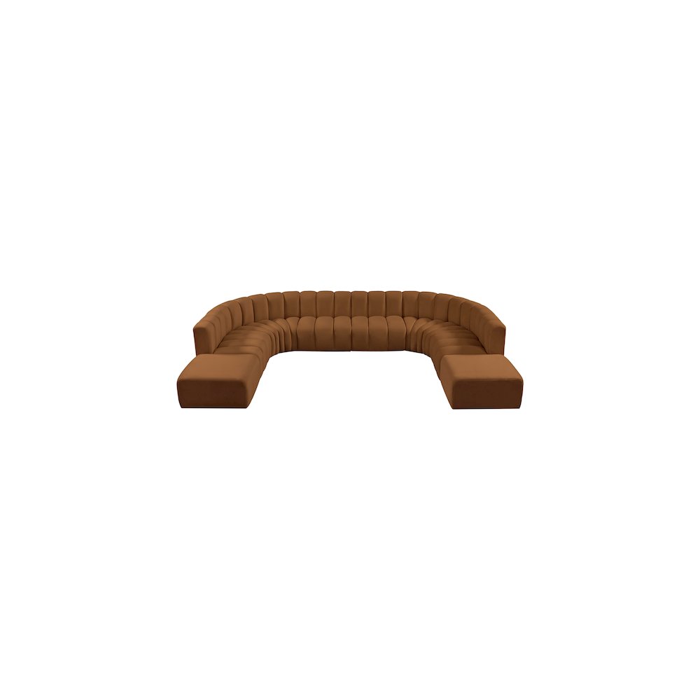 Arc Saddle Velvet Modular Sofa. Picture 4
