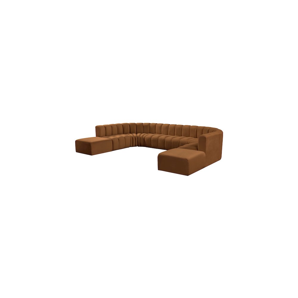 Arc Saddle Velvet Modular Sofa. Picture 5
