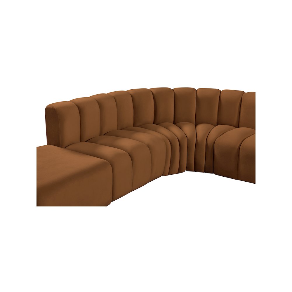 Arc Saddle Velvet Modular Sofa. Picture 7