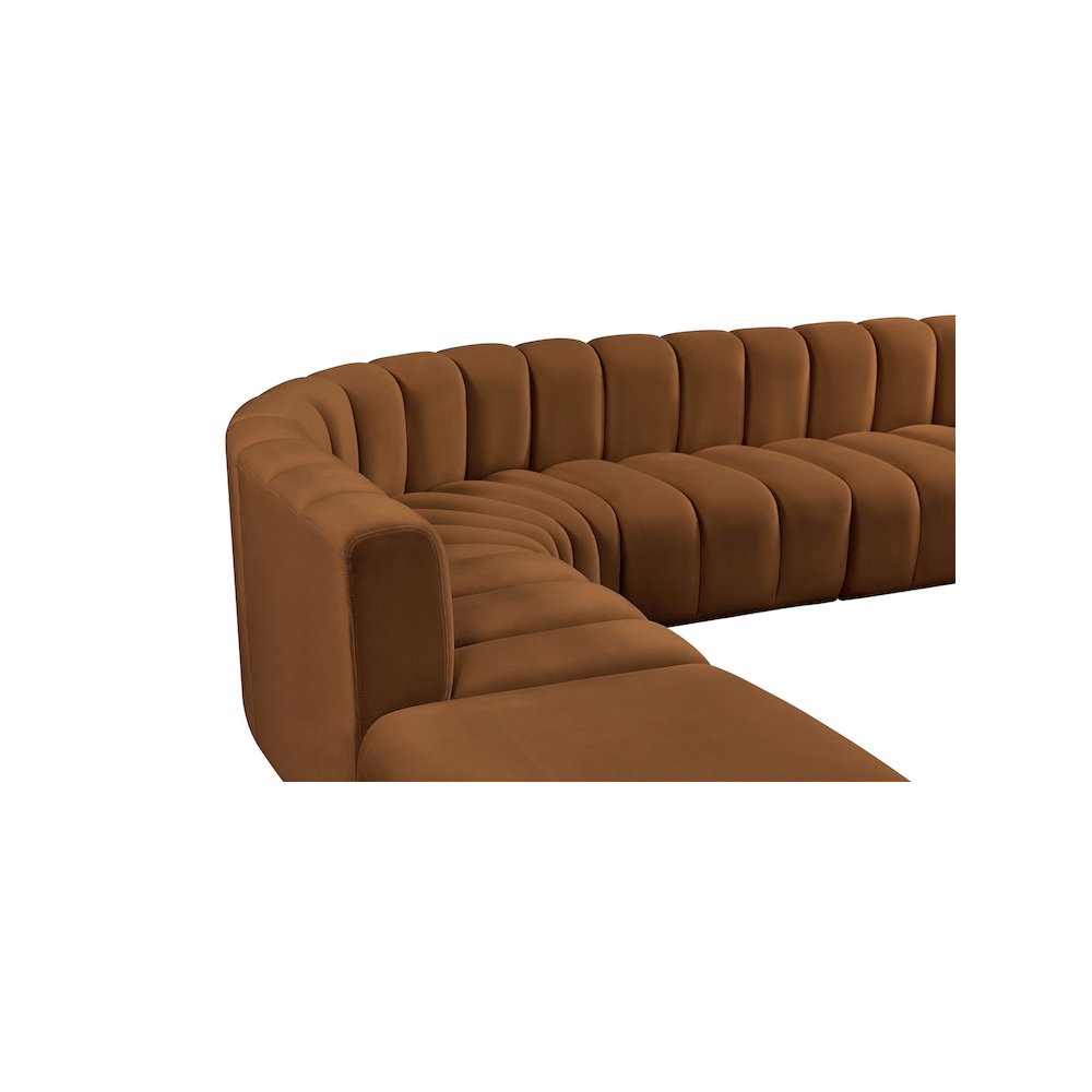 Arc Saddle Velvet Modular Sofa. Picture 8