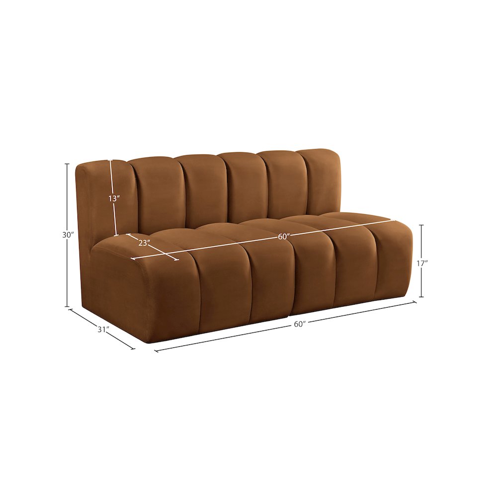 Arc Saddle Velvet Modular Sofa. Picture 9