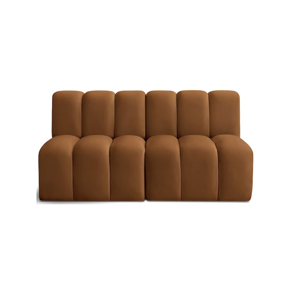 Arc Saddle Velvet Modular Sofa. Picture 1