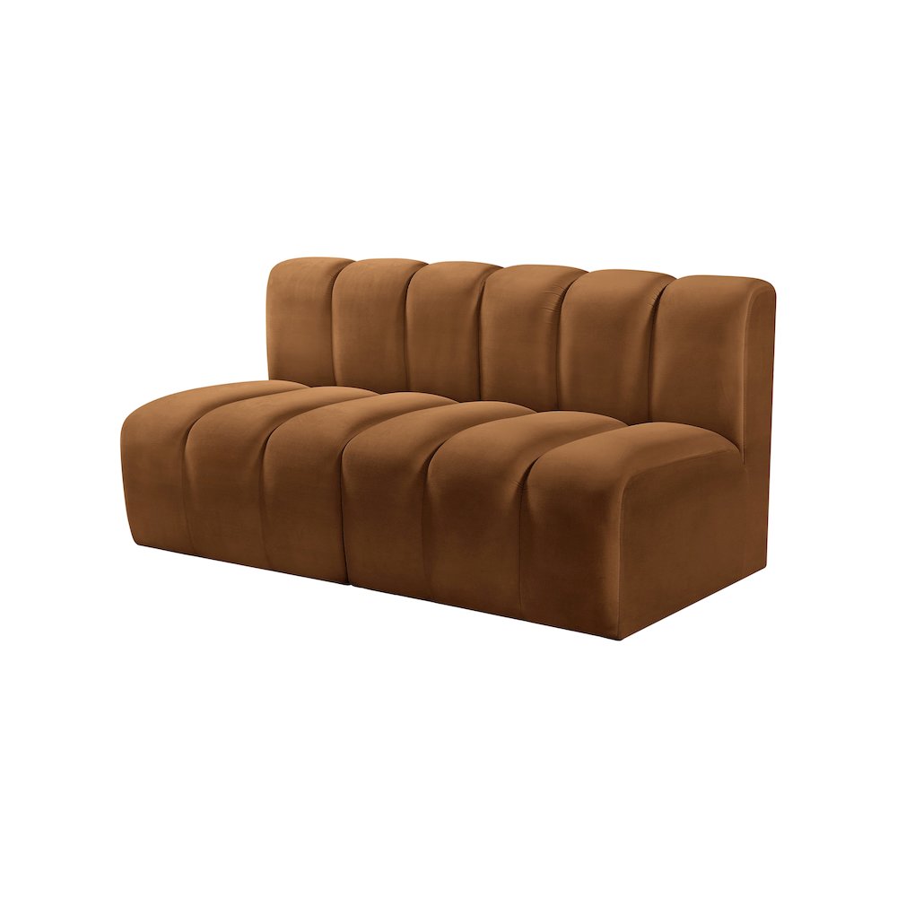 Arc Saddle Velvet Modular Sofa. Picture 6