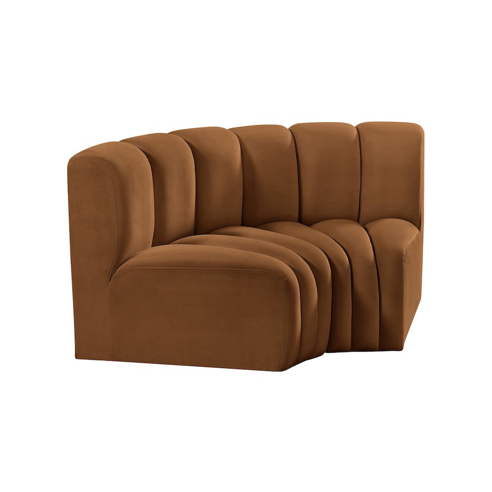 Arc Saddle Velvet Modular Sofa. Picture 5