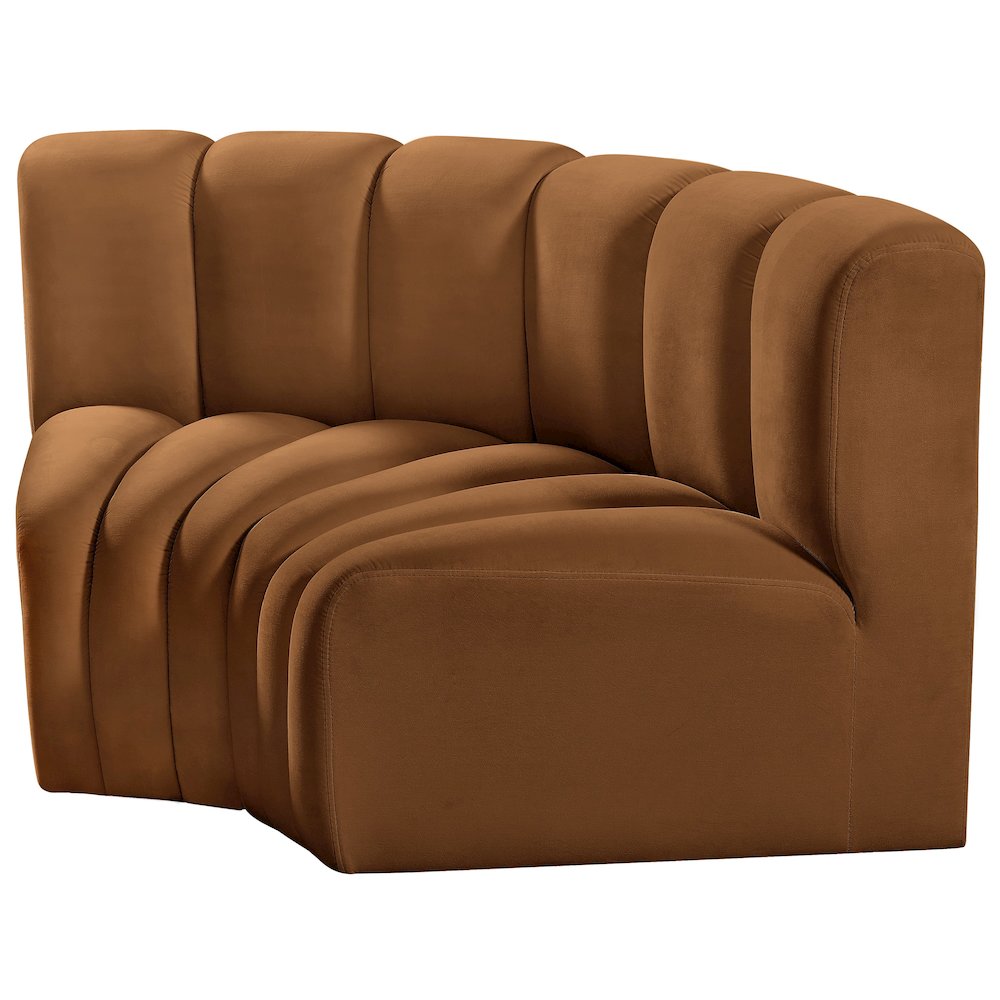 Arc Saddle Velvet Modular Sofa. Picture 6