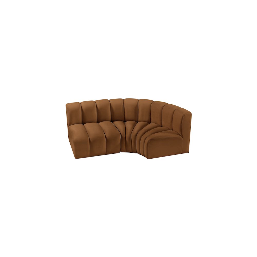 Arc Saddle Velvet Modular Sofa. Picture 4